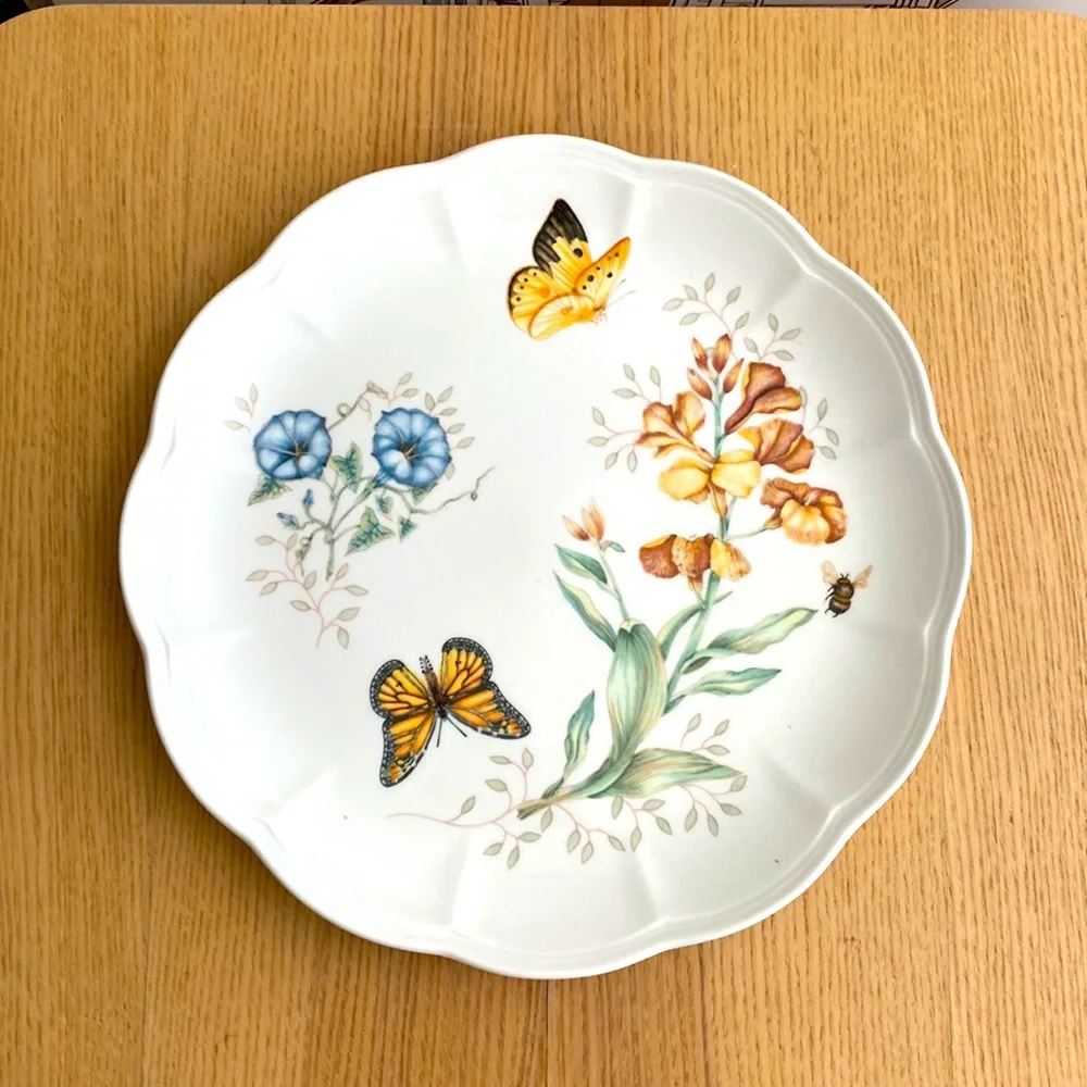 4pcs LENOX butterfly meadow dinner plate set, 11 inches